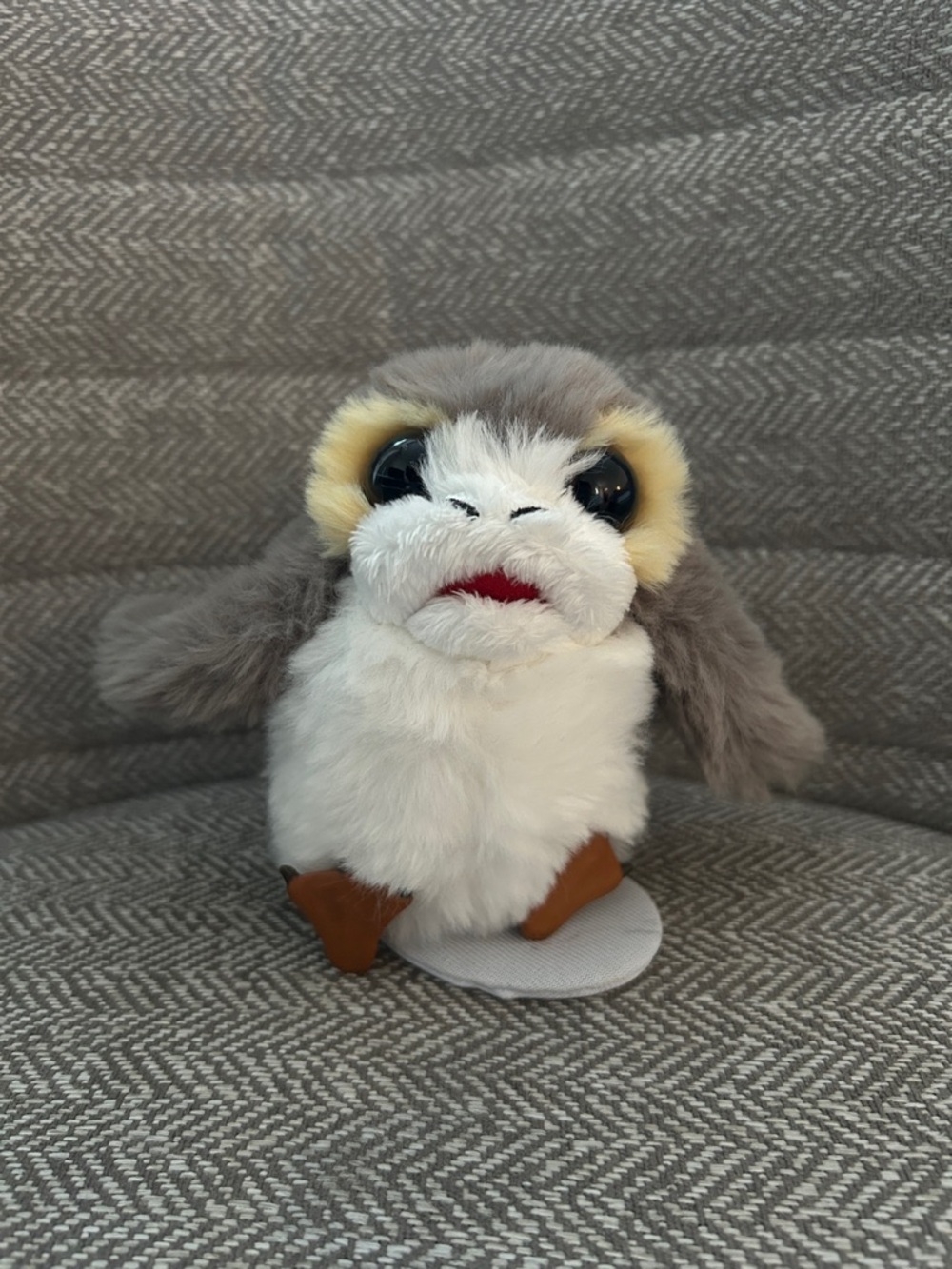 Star Wars Plush Porg Toy - Gray, White and yellow